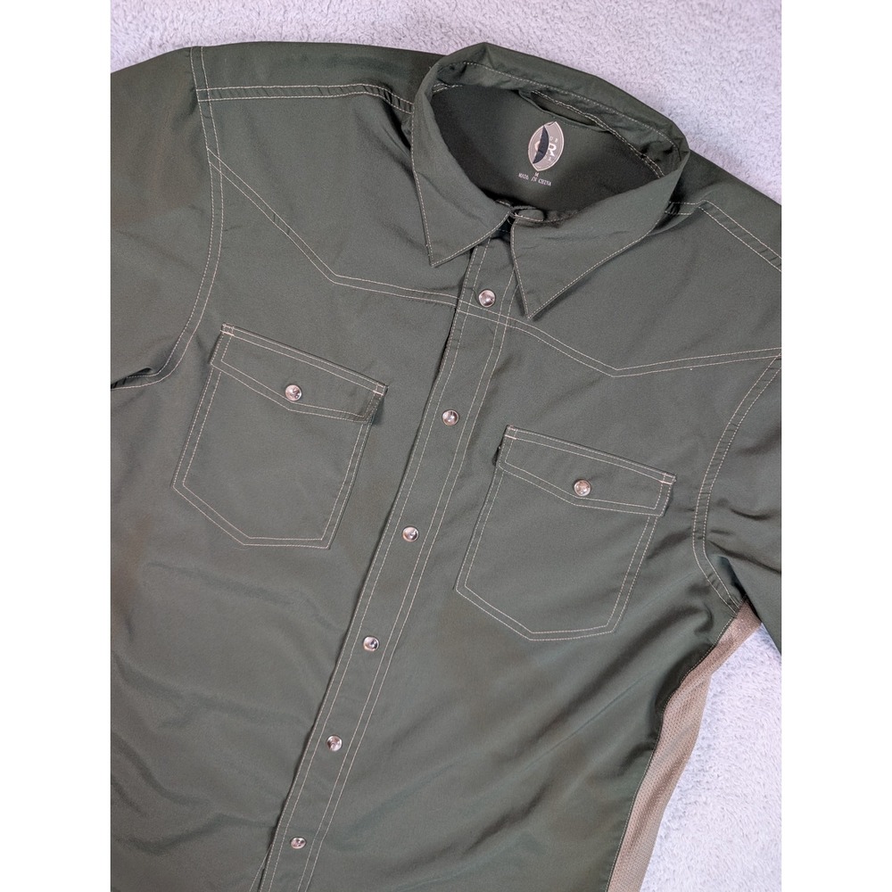 Club Ride Mens Olive Cycling Shirt Over The Edge Sports Size M Short Sleeve